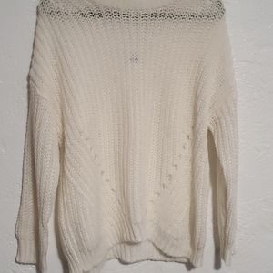 An American eagle outfitters white knit sweater